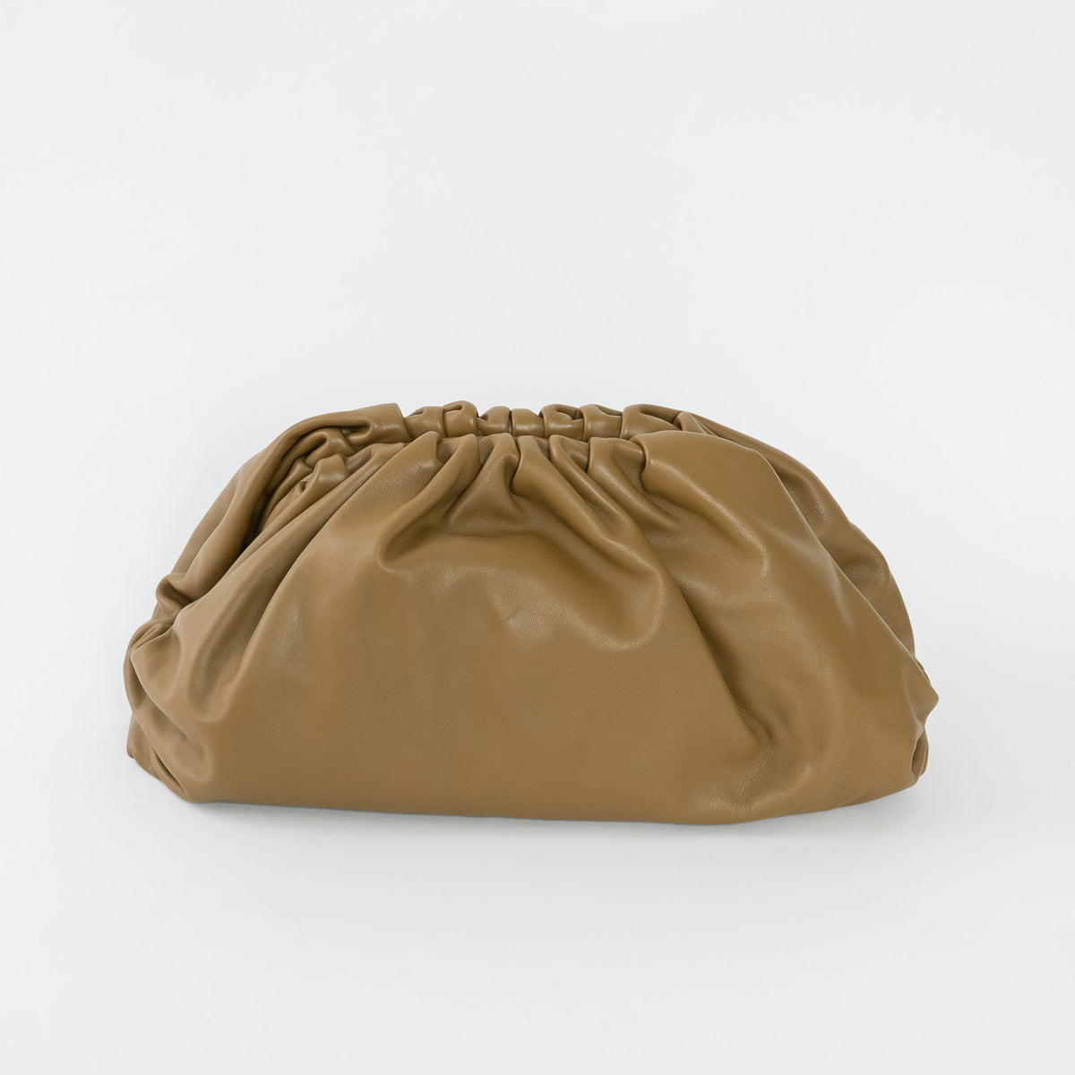 Bottega Veneta Clay Brown Calfskin Leather Large Classic Pouch