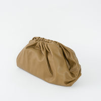 Bottega Veneta Clay Brown Calfskin Leather Large Classic Pouch