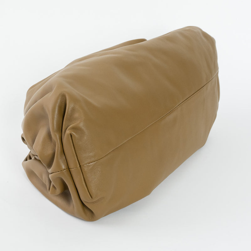 Bottega Veneta Clay Brown Calfskin Leather Large Classic Pouch