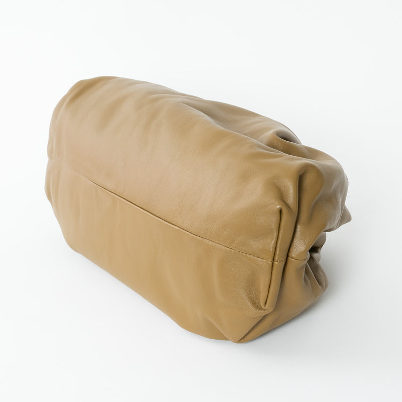 Bottega Veneta Clay Brown Calfskin Leather Large Classic Pouch