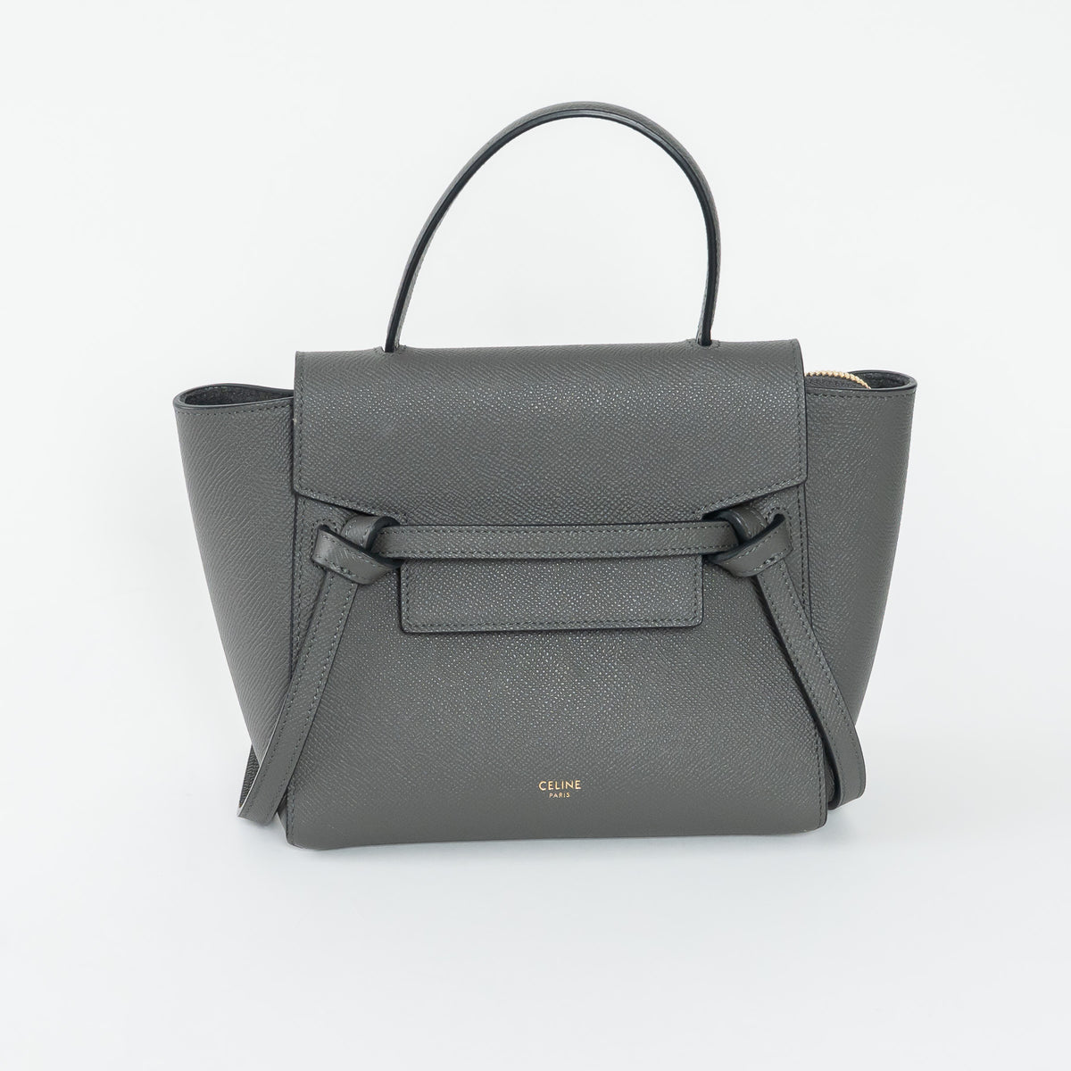 Celine Grained Calfskin Grey Mini Belt Bag