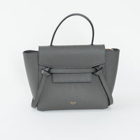 Celine Grained Calfskin Grey Mini Belt Bag