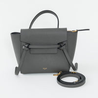 Celine Grained Calfskin Grey Mini Belt Bag