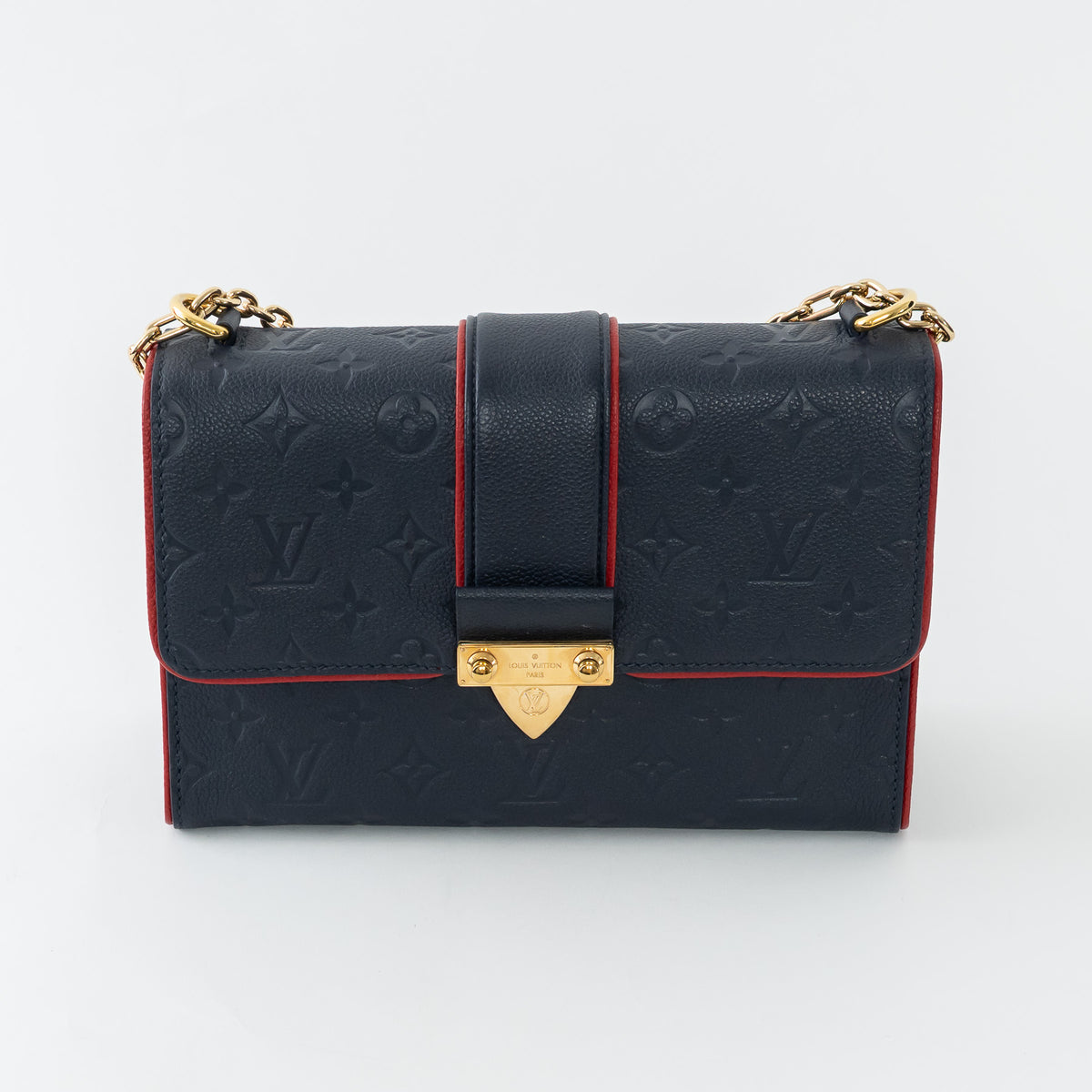 Louis Vuitton Marine Rouge Monogram Empreinte Saint-Sulpice PM Shoulder Bag