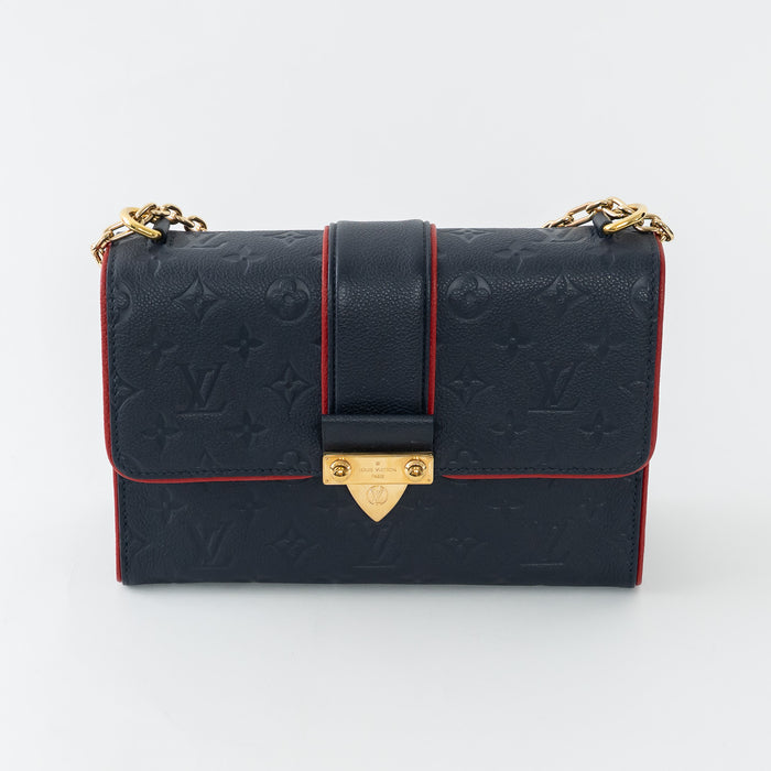 Louis Vuitton Marine Rouge Monogram Empreinte Saint-Sulpice PM Shoulder Bag