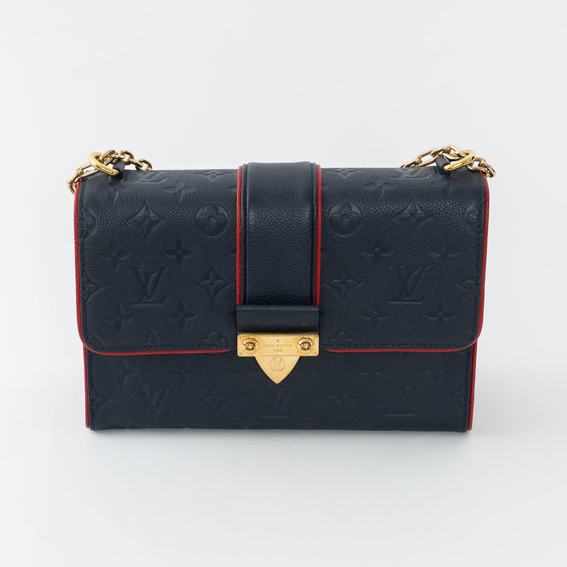 Louis Vuitton Marine Rouge Monogram Empreinte Saint-Sulpice PM Shoulder Bag