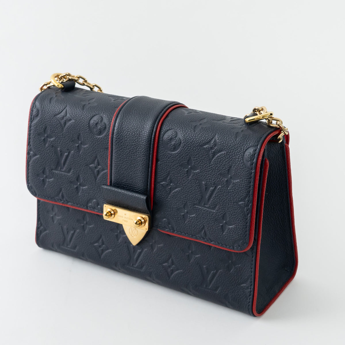Louis Vuitton Marine Rouge Monogram Empreinte Saint-Sulpice PM Shoulder Bag