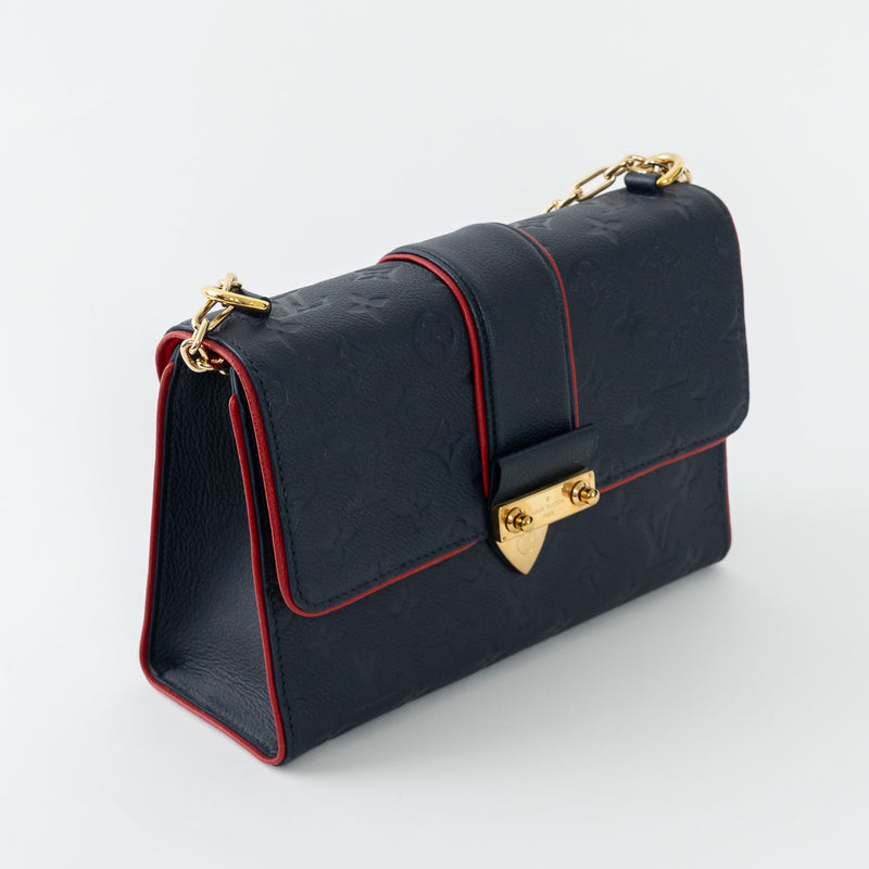 Louis Vuitton Marine Rouge Monogram Empreinte Saint-Sulpice PM Shoulder Bag