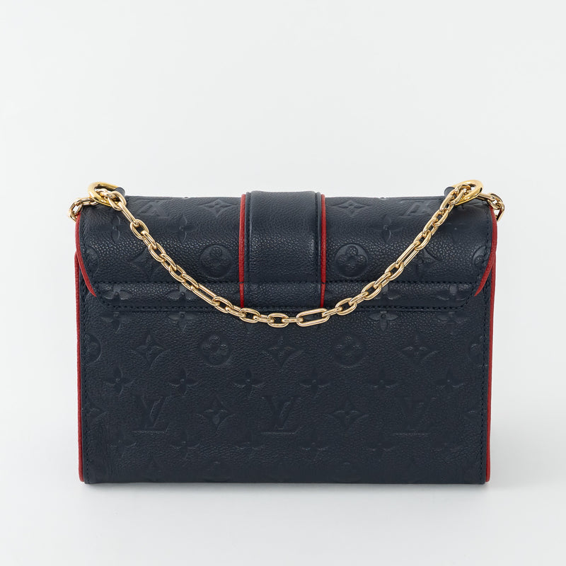 Louis Vuitton Marine Rouge Monogram Empreinte Saint-Sulpice PM Shoulder Bag