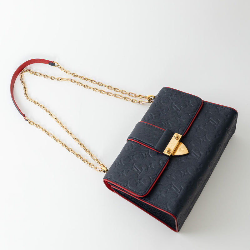 Louis Vuitton Marine Rouge Monogram Empreinte Saint-Sulpice PM Shoulder Bag