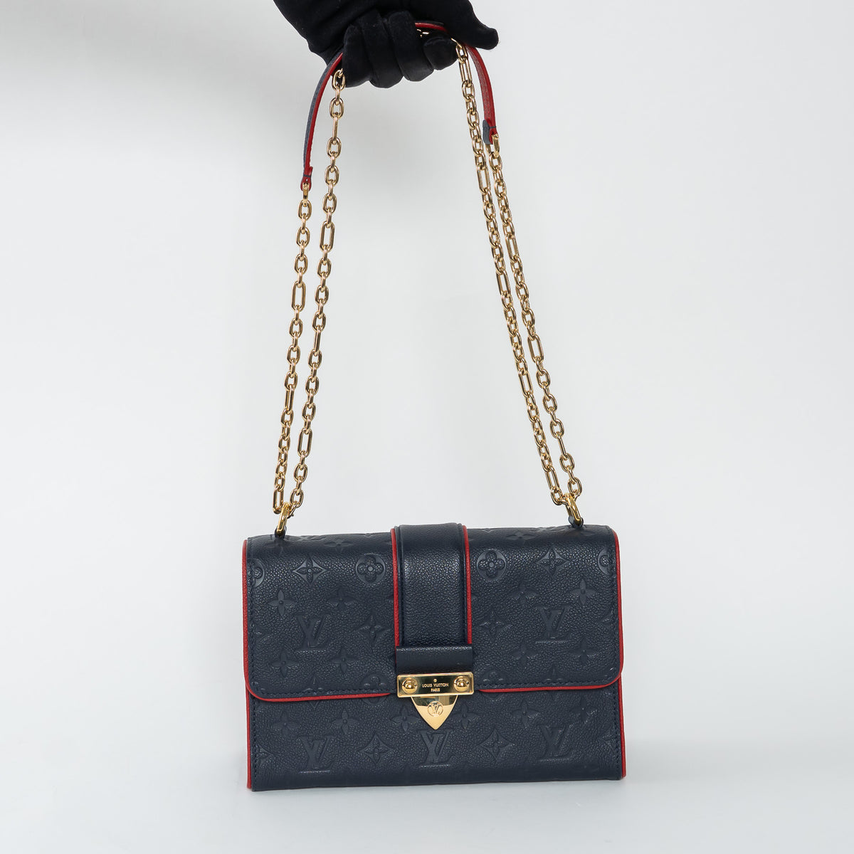 Louis Vuitton Marine Rouge Monogram Empreinte Saint-Sulpice PM Shoulder Bag
