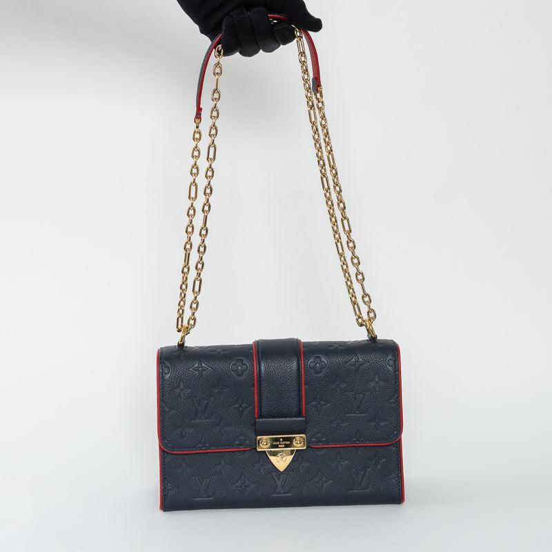 Louis Vuitton Marine Rouge Monogram Empreinte Saint-Sulpice PM Shoulder Bag