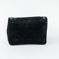 Saint Laurent Black Suede Medium Niki Bag