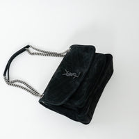 Saint Laurent Black Suede Medium Niki Bag