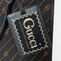 Gucci Black and Orange GG Jacquard Canvas  Tote