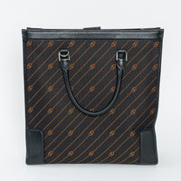 Gucci Black and Orange GG Jacquard Canvas  Tote