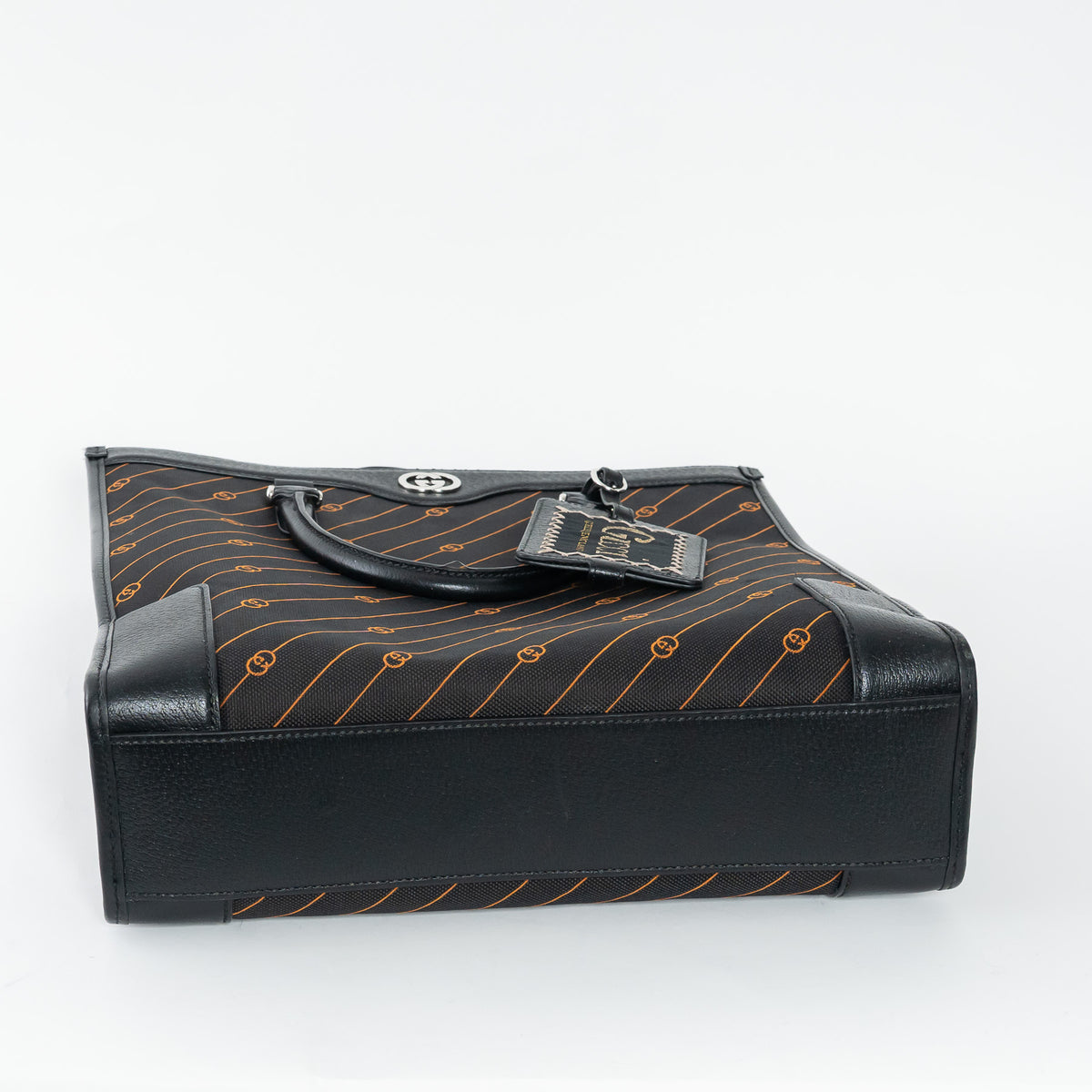 Gucci Black and Orange GG Jacquard Canvas  Tote