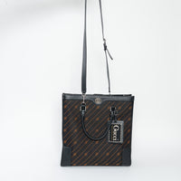 Gucci Black and Orange GG Jacquard Canvas  Tote