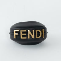 Fendi Black Calf Leather Nano Fendigraphy Hobo Bag