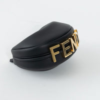 Fendi Black Calf Leather Nano Fendigraphy Hobo Bag