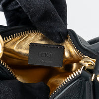 Fendi Black Calf Leather Nano Fendigraphy Hobo Bag