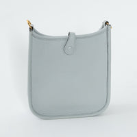 Hermes Blue Pale Clemence Leather Mini Evelyne 16