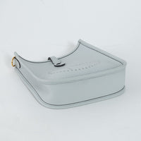 Hermes Blue Pale Clemence Leather Mini Evelyne 16