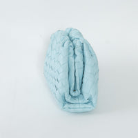 Bottega Veneta Sky Blue Intrecciato Leather Teen "The Pouch" Clutch