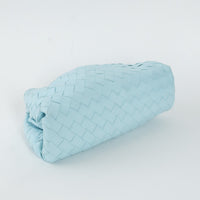 Bottega Veneta Sky Blue Intrecciato Leather Teen "The Pouch" Clutch