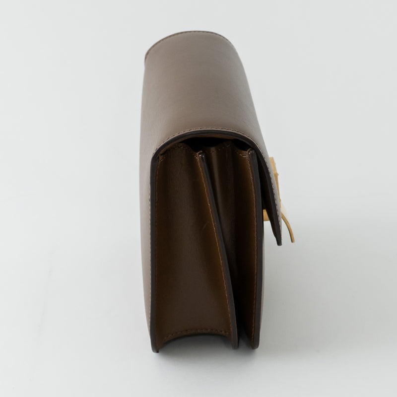 Celine Brown Box Calfskin Leather Teen Classic Box Bag