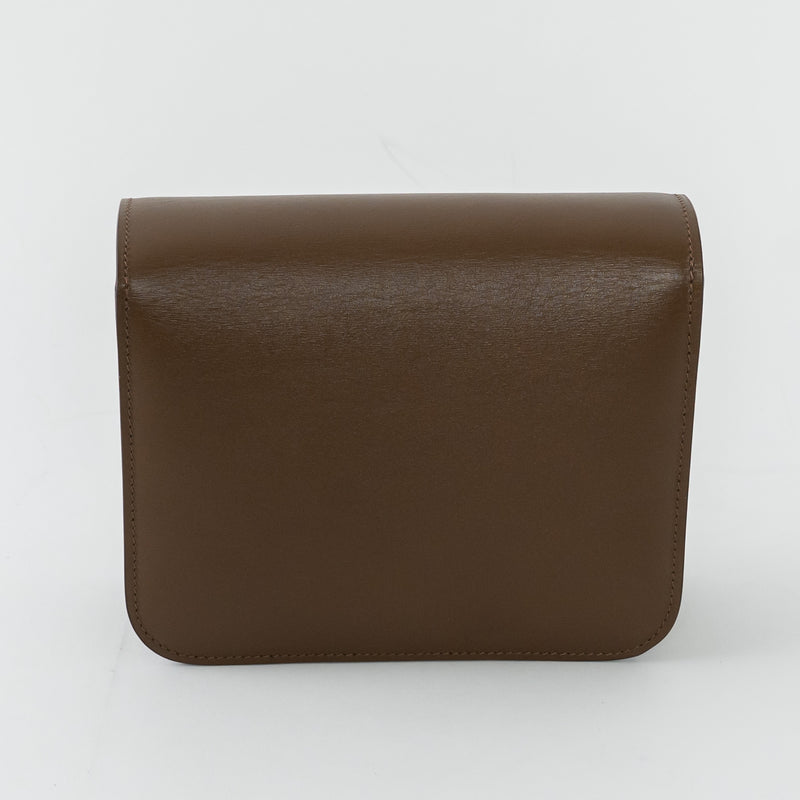 Celine Brown Box Calfskin Leather Teen Classic Box Bag
