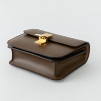 Celine Brown Box Calfskin Leather Teen Classic Box Bag