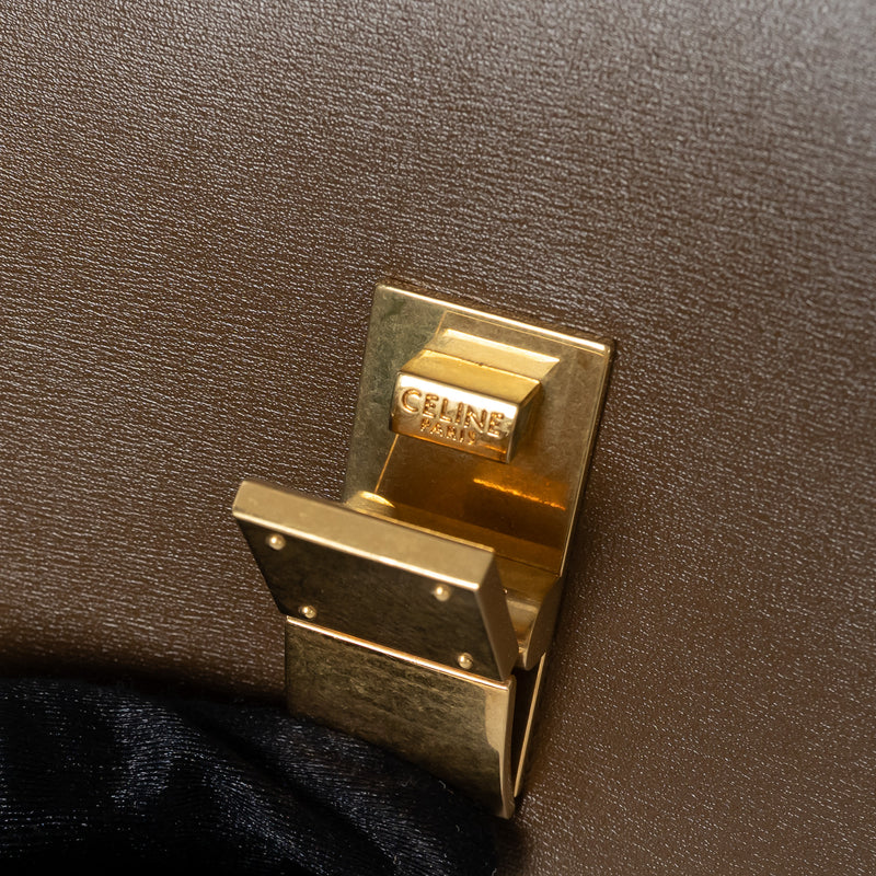 Celine Brown Box Calfskin Leather Teen Classic Box Bag