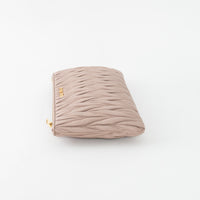 Miu Miu Blush Pink Zip Leather Clutch