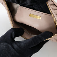 Miu Miu Blush Pink Zip Leather Clutch