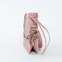 Dior Pink Cannage Lambskin Leather Lady Dior Milly Mini Bag