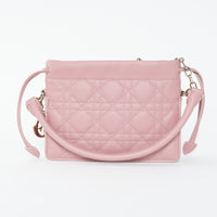 Dior Pink Cannage Lambskin Leather Lady Dior Milly Mini Bag