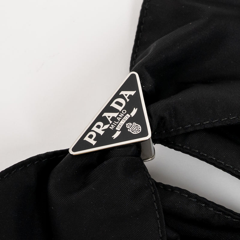 Prada Black Re-Nylon Bow Hair Clip