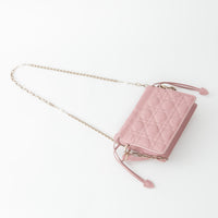 Dior Pink Cannage Lambskin Leather Lady Dior Milly Mini Bag
