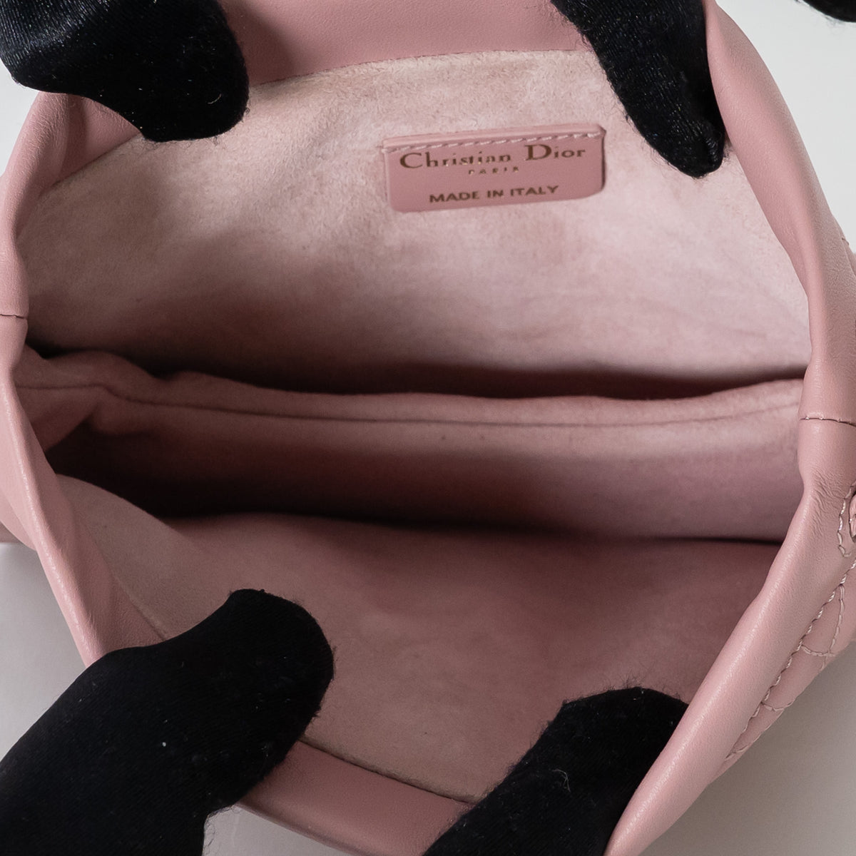 Dior Pink Cannage Lambskin Leather Lady Dior Milly Mini Bag