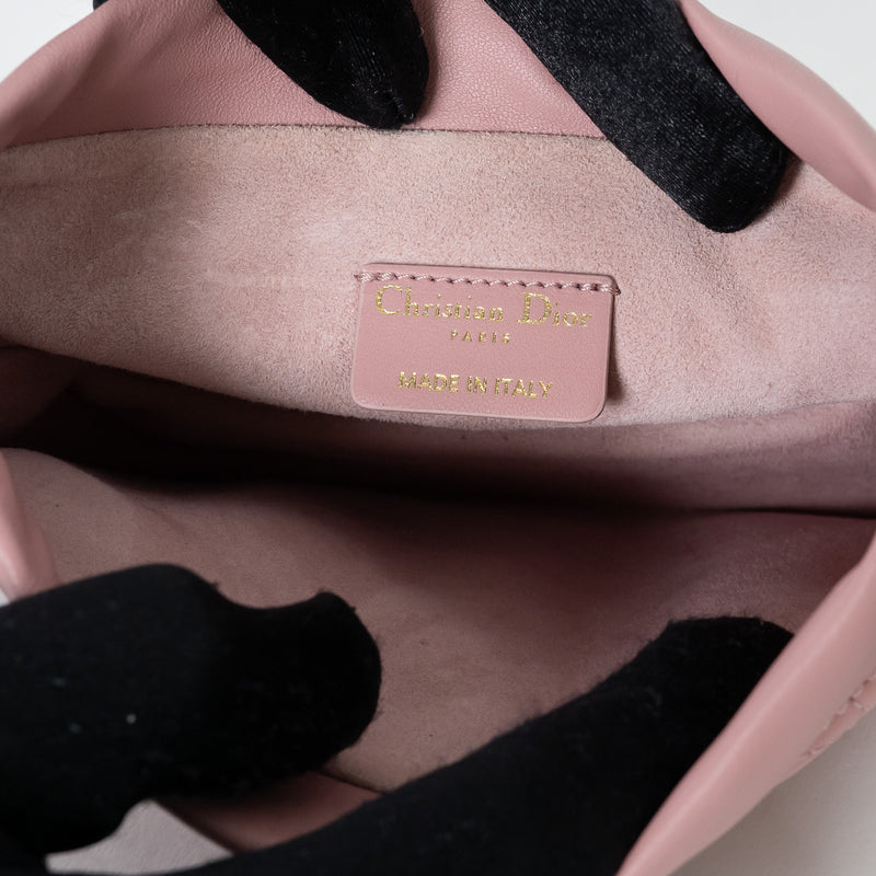 Dior Pink Cannage Lambskin Leather Lady Dior Milly Mini Bag