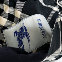 Burberry Black and White Check Trench Canvas Crossbody Bag