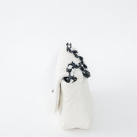 Pre-Loved Chanel™ White Calfskin Leather Medium 19 Flap Bag