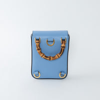Gucci Sky Blue Calf Leather Bamboo Mini 3WAY Shoulder Bag