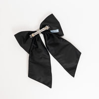 Prada Black Re-Nylon Bow Hair Clip