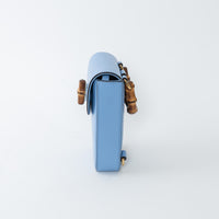 Gucci Sky Blue Calf Leather Bamboo Mini 3WAY Shoulder Bag