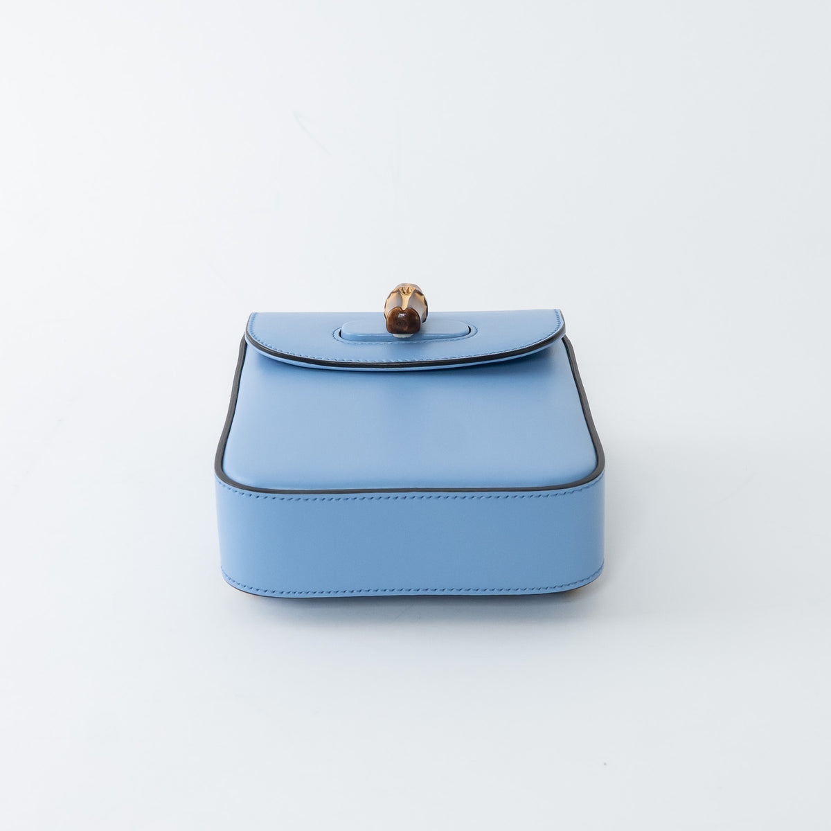Gucci Sky Blue Calf Leather Bamboo Mini 3WAY Shoulder Bag