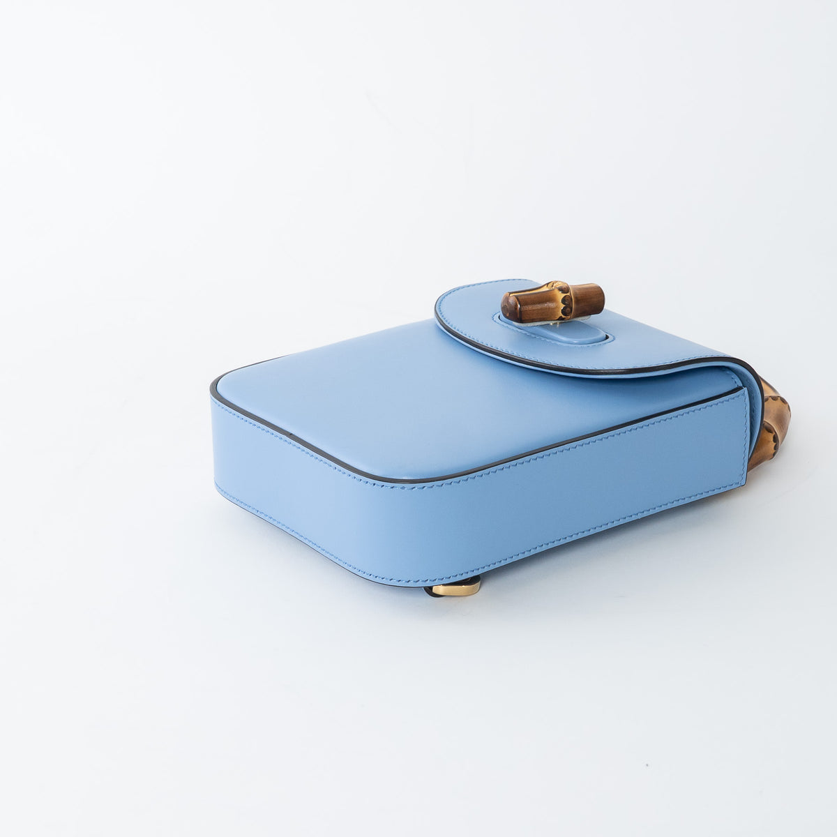 Gucci Sky Blue Calf Leather Bamboo Mini 3WAY Shoulder Bag