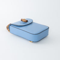 Gucci Sky Blue Calf Leather Bamboo Mini 3WAY Shoulder Bag