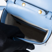 Gucci Sky Blue Calf Leather Bamboo Mini 3WAY Shoulder Bag